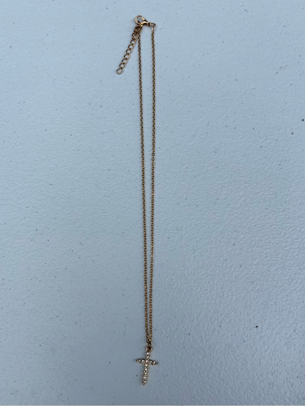 Gold Cross Pendant Necklace - Elegant Women's Jewelry